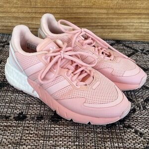 Adidas ZX‎ 1K Boost Women's Size 6 Peach Pink Hi‑Tail H6903R Running Shoes